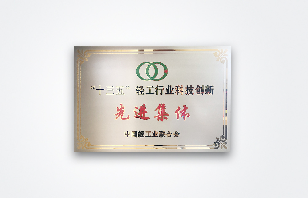 “十三五”輕工業行業科技創新先進集體